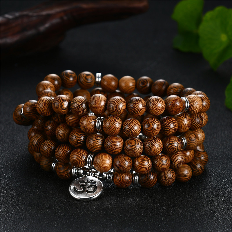 108 Mala Beads Bracelets Pendant Handcrafted Yoga Jewelry Wrap Bracelet for Men & Women