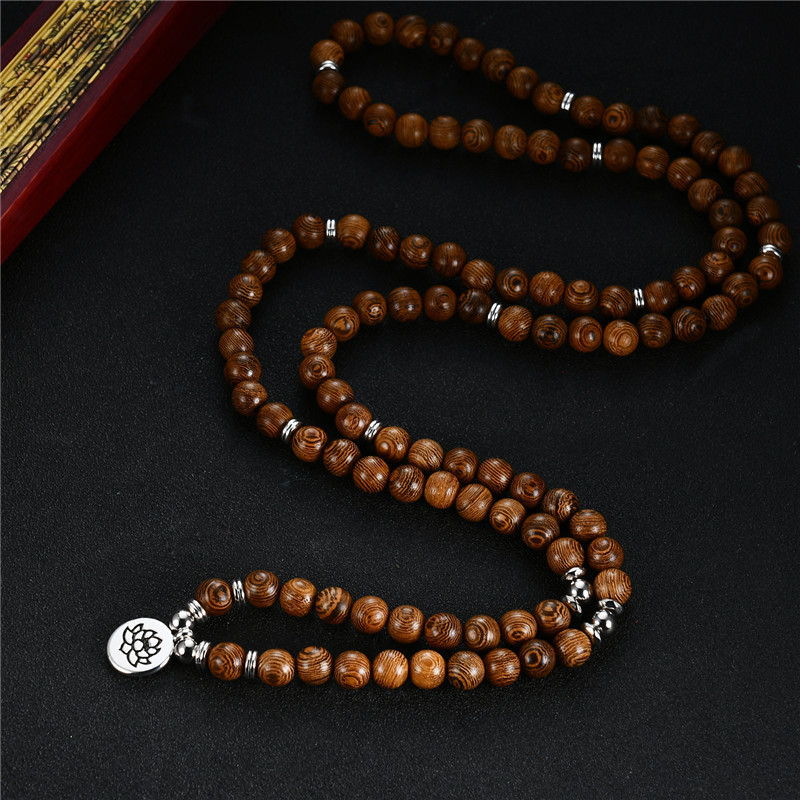 108 Mala Beads Bracelets Pendant Handcrafted Yoga Jewelry Wrap Bracelet for Men & Women