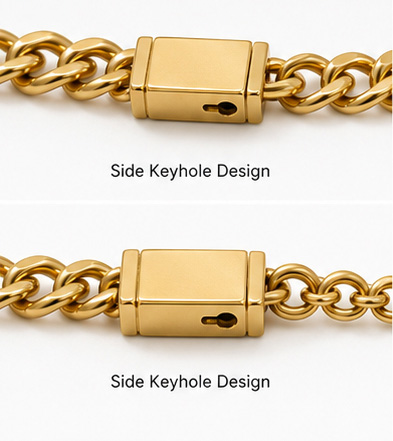 PL01 Two Tone Brushed Cuban 316 Stainless Steel Gold Tone Men Bracelet for Versatile Street Daily Outfit Comfort Wearing