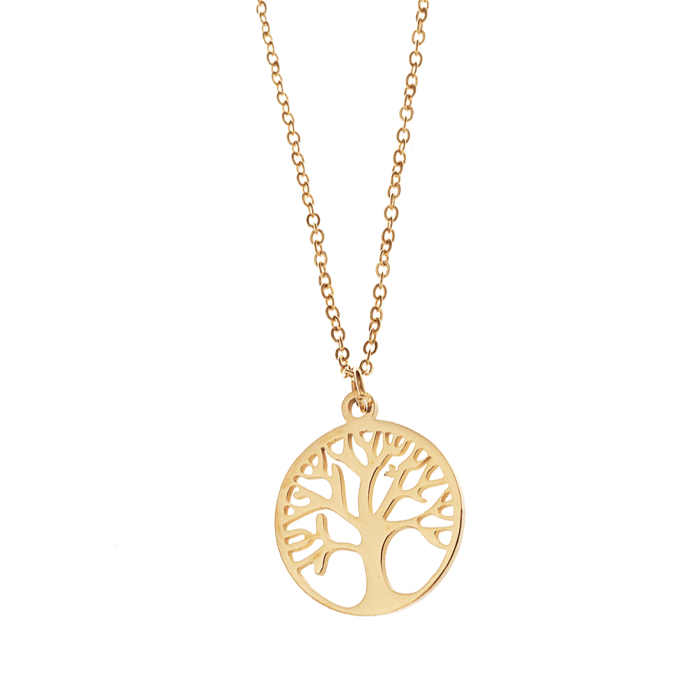 Tree of Life Chain Wholesale Stainless Steel Necklaces 18K Gold Plated Stainless Steel Jewelry Gift Sets For Women and Men