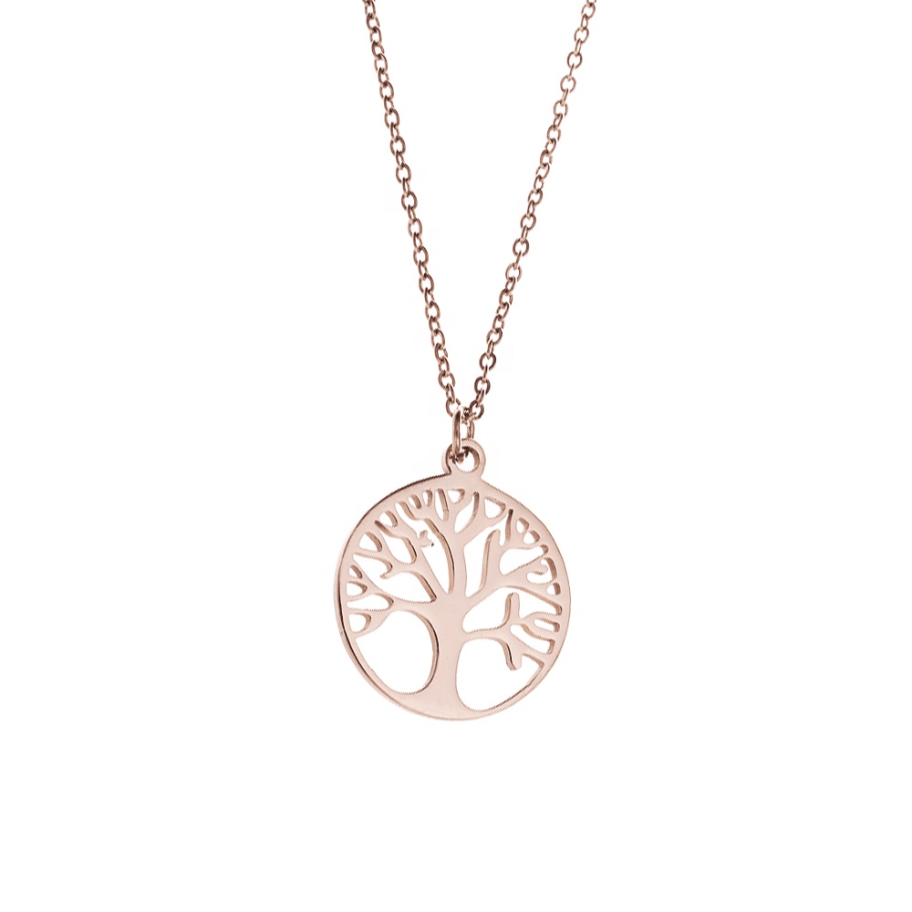 Tree of Life Chain Wholesale Stainless Steel Necklaces 18K Gold Plated Stainless Steel Jewelry Gift Sets For Women and Men