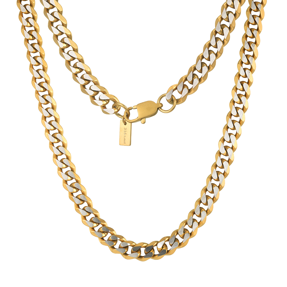 HTNCC03 316 Stainless Steel Box Chain Necklace Anti Tarnish Perfect Polished Fashion Necklaces for Men Women