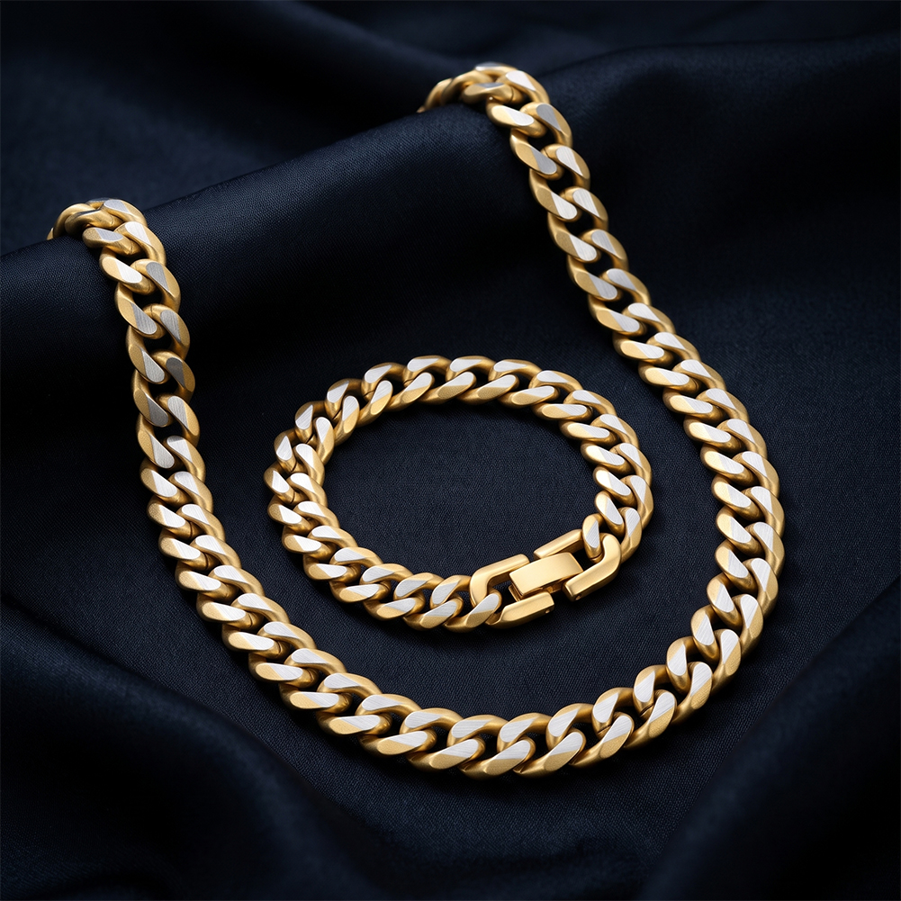 HTNCC03 316 Stainless Steel Box Chain Necklace Anti Tarnish Perfect Polished Fashion Necklaces for Men Women