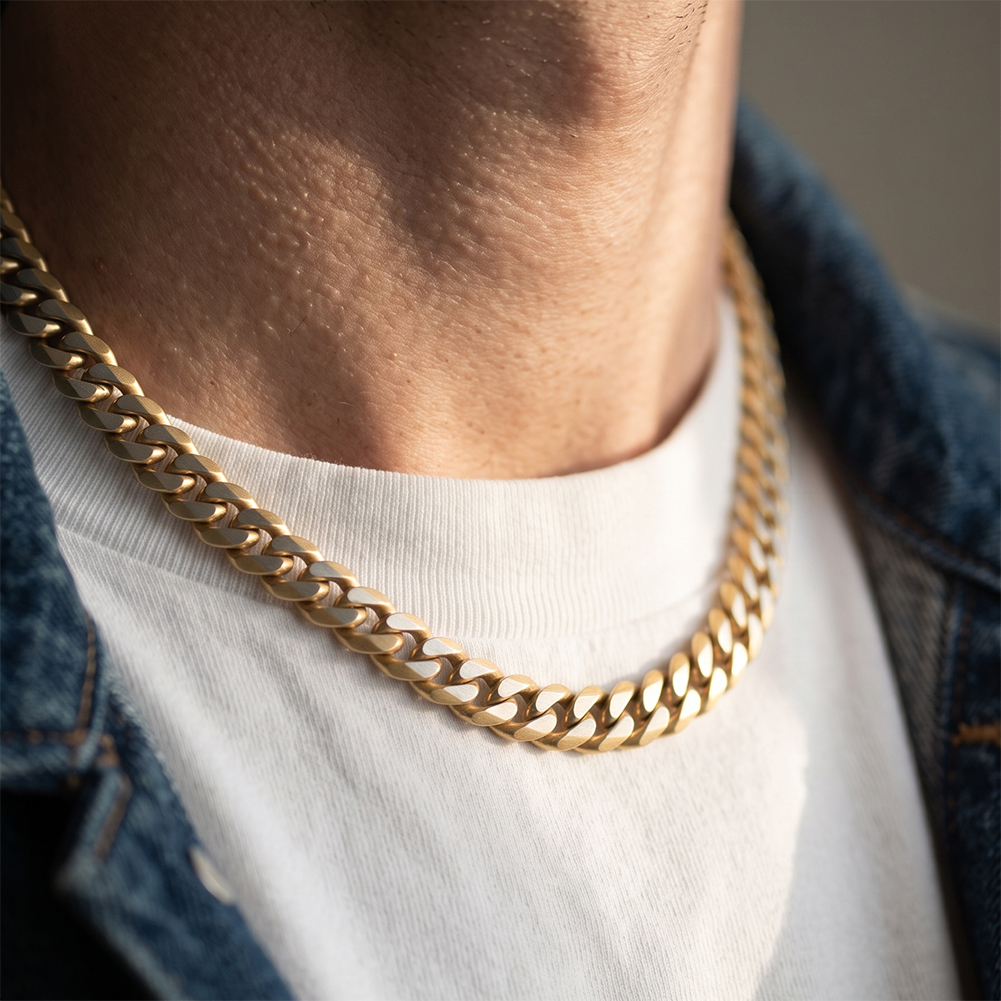 HTNCC03 316 Stainless Steel Box Chain Necklace Anti Tarnish Perfect Polished Fashion Necklaces for Men Women