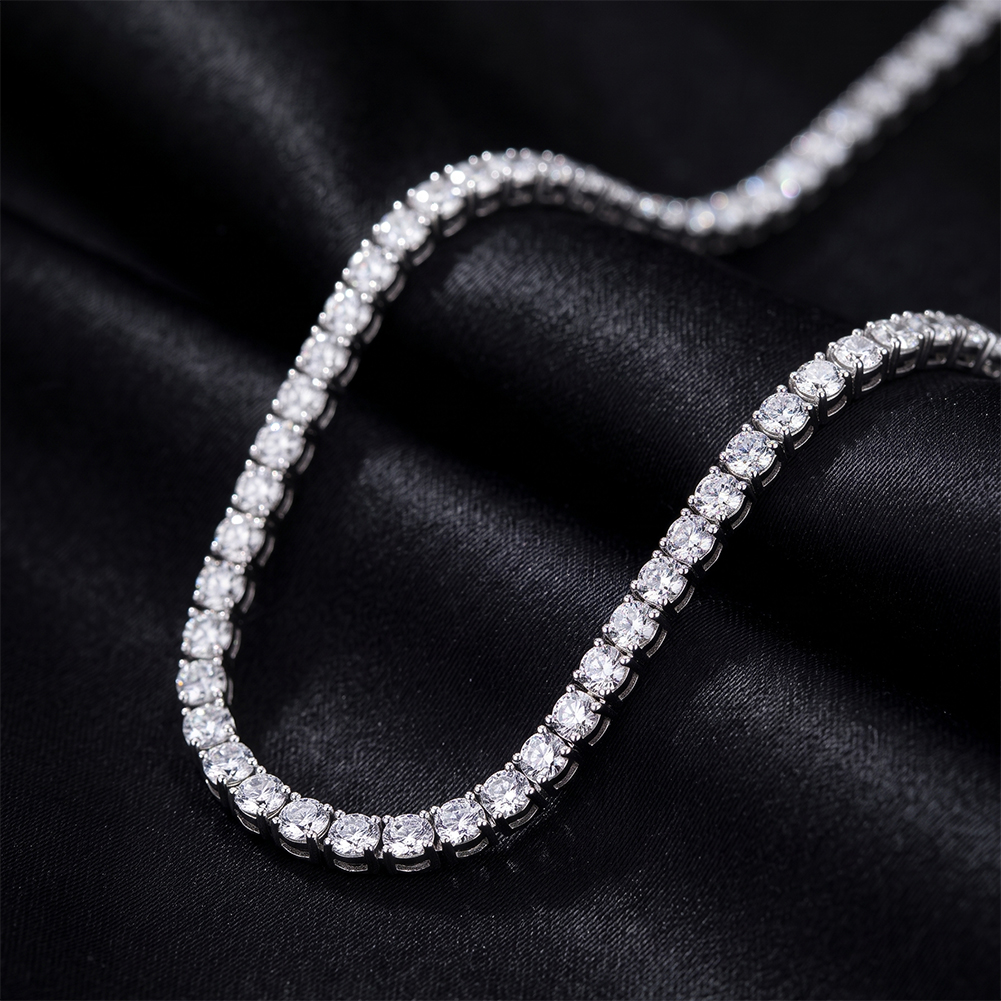 Multi Size Tennis Zircon 316 Stainless Steel Gold Tone Unisex Necklace for Versatile Daily Styling  Continuous Luxurious Sparkle